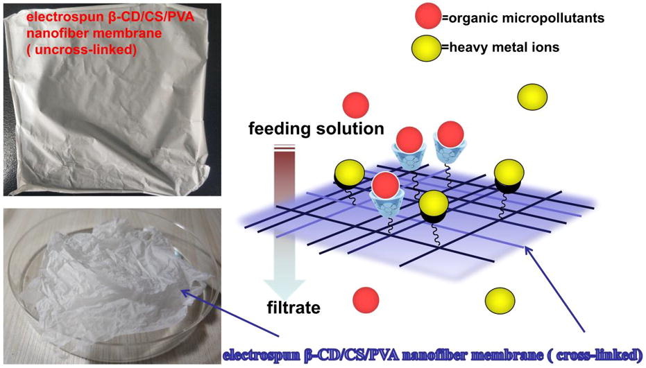 new electrospun β- Simultaneous and rapid removal of organic micro pollutants and heavy metal ions from water by CD / CS / PVA nanofiber membrane.jpg