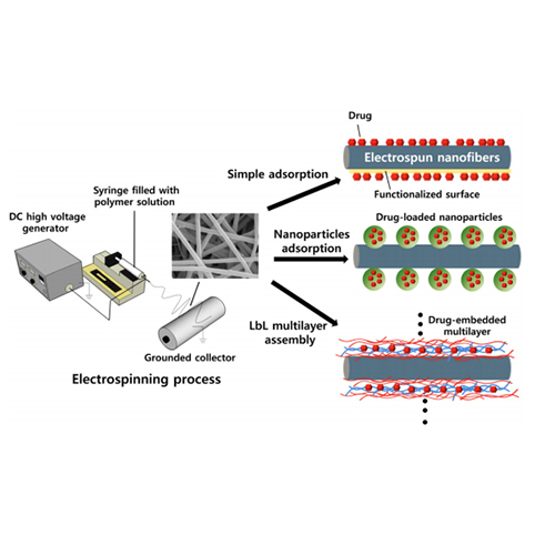 Surface-functionalized electrospun nanofibers for tissue engineering and drug delivery